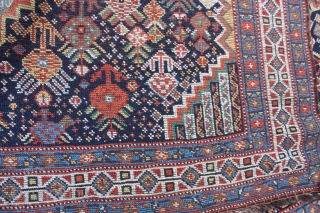 Antique Qashqai Rug


	
Category: 	Antique
Origin: 	Persian 
City/Village: 	Qashqai
Size cm: 	135 x 270
Size ft: 	4'6'' x 9'0''
Code No: 	R2842
Availability: 	In Stock


This rug is over hundred years old and some minor damage    