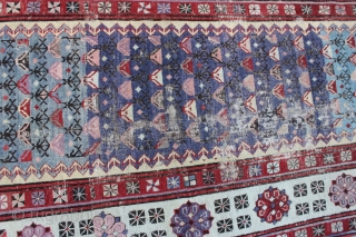 Gendje Rug

Category: 	Antique
Origin: 	Caucasian 
City/Village: 	Caucasia
Size cm: 	105 x 200
Size ft: 	3'6'' x 6'8''
Code No: 	R2890
Availability: 	In Stock

This rug is over hundred years old and some minor damage and cut and shut 