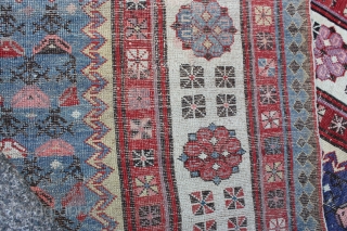 Gendje Rug

Category: 	Antique
Origin: 	Caucasian 
City/Village: 	Caucasia
Size cm: 	105 x 200
Size ft: 	3'6'' x 6'8''
Code No: 	R2890
Availability: 	In Stock

This rug is over hundred years old and some minor damage and cut and shut 