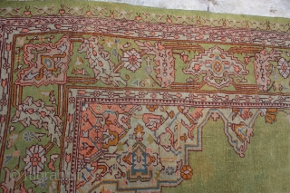 
Age: Antique,
Origin: Turkish,	
City/Village: 	Ushak,
Size cm: 	360 x 295,
Size ft: 	12'0 x 9'10,
Code No: 	R5991,
Availability: 	In Stock,
This rug is around 75 to 80 years old and some minor damage     