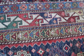 Antique Caucasian Shirvan Rug,
Size cm:161 x 131,
Size ft:5'4 x 4'4,
Code No:R3849,
Availability:In Stock,
This rug is over hundred years old and some minor damage           