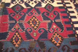 Beautiful hand-woven Tribal and Village Antique Turkish Konya Kilim Rug, Size 350 x 185cm.
This piece is Over Hundred years old and in very good condition.        