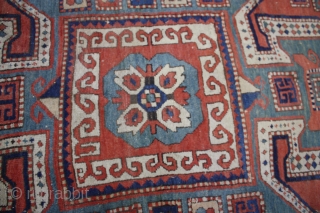 Beautiful Antique Caucasian Sewan Kazak Carpet R7805,This rug is over hundred years old, Size 218 x 154cm                