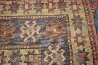 Beautiful Antique Caucasian Sewan Kazak Carpet R7805,This rug is over hundred years old, Size 218 x 154cm                