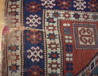 Beautiful Antique Caucasian Sewan Kazak Carpet R7805,This rug is over hundred years old, Size 218 x 154cm                