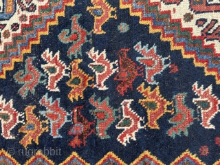 Persian Khamseh Rug | 5' 9" x 4' 1"

Age: Circa 1930

Material: Wool pile on wool foundation

Dimensions: 5' 9"  x 4' 1" ft          