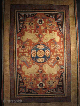 Christie's King Street, London 8 April, 2014

A fantastic rug and carpet sale, perhaps the best in years, featuring exceptional examples from Ottoman Turkey to China with particularity strong Classical, Turkmen, and Caucasian  ...