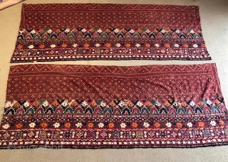 Indian textile Pair size 7 x 2                          