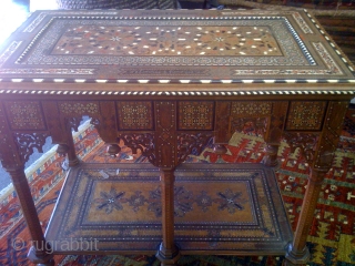 Very old Syrian Table Size: 36" x 92''                         