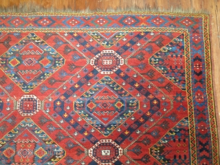 Antique Ersari.  Size is 6'1''x13'3''.

  I am not an expert with these things.  Bought this cause it was attractive.  Lower areas towards center of rug.  In my  ...