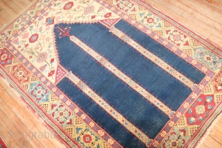 Antique Tuduc Transylvanian Prayer rug.  4'1''x5'10''.  Gorgeous colors and design.  A little rough on sides and ends.             