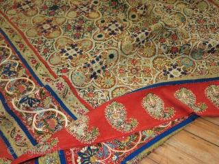 Antique Rasht Resht Textile 4'7''x7'8''.  In very good condition.  Has a little staining.                  