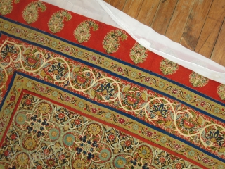 Antique Rasht Resht Textile 4'7''x7'8''.  In very good condition.  Has a little staining.                  