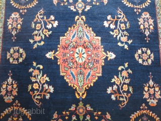 Antique Sarouk Mohajeran Size 4'3''x6'7''.  Gem in every way.                       