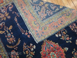 Antique Sarouk Mohajeran Size 4'3''x6'7''.  Gem in every way.                       