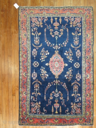 Antique Sarouk Mohajeran Size 4'3''x6'7''.  Gem in every way.                       