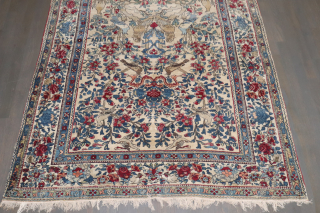 Antique Paradise Isfahan 4'8''x7'6''.  In excellent original condition.                        