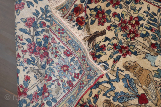 Antique Paradise Isfahan 4'8''x7'6''.  In excellent original condition.                        