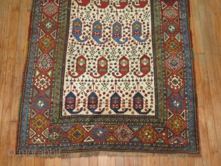 Antique Vivid Ivory Kazak 4'x8'10''.  BOught as is..  Cannot see any repairs.  If done they were impeccable.             