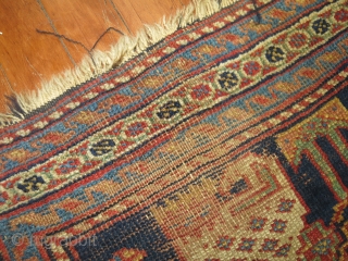 Antique Error Bagface.  Not sure if its Kurdish or Persian,  Love the errors on this weaving. OFF BALNCE DESIGN IN FIELD AND TOP LEFT BORDER..  NOT CUT! So artistic  ...