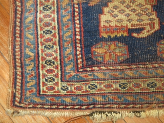 Antique Error Bagface.  Not sure if its Kurdish or Persian,  Love the errors on this weaving. OFF BALNCE DESIGN IN FIELD AND TOP LEFT BORDER..  NOT CUT! So artistic  ...