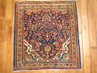 Antique Persian Kashan Size 1'9''x1'10''.  No condition issues to report.  Excellent.                    