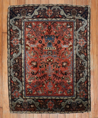 Antique Jozan Sarouk.  Lovely desin. Size 2'x2'7''.  Excellent condition.                      