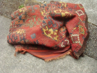 An un-useable Ersari rug. The end kilims are not original and were sewn to the rug at a much later date. Size doesn't matter!         