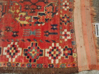 An un-useable Ersari rug. The end kilims are not original and were sewn to the rug at a much later date. Size doesn't matter!         