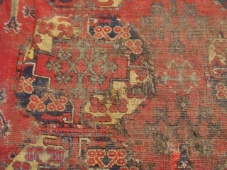 An un-useable Ersari rug. The end kilims are not original and were sewn to the rug at a much later date. Size doesn't matter!         