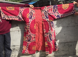 Central Asian ikat robe                             