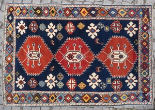 Caucassian Shirvan rug wonderful colors and very nice condition all original and size (47''x69'') 1,75x1,21 cm Circa 1900               