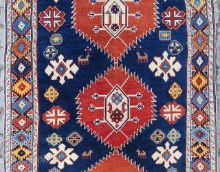 Caucassian Shirvan rug wonderful colors and very nice condition all original and size (47''x69'') 1,75x1,21 cm Circa 1900               