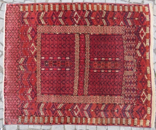 Turkoman Tekke Engsi rug very nice colors and excellent condition all original Circa 1900-1910                   