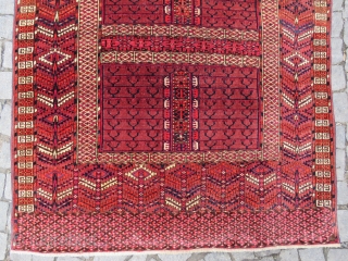 Turkoman Tekke Engsi rug very nice colors and excellent condition all original Circa 1900-1910                   