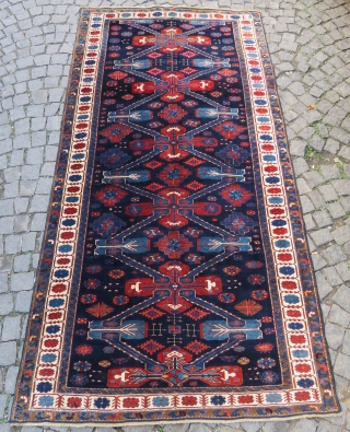 Caucassian Kuba Zehkur wonderful colors and excellent condition all original full pile size 2,80x1,42 cm (56''x110'') inches Circa 1900-1910              