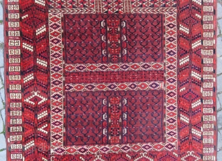 Antique Turkoman Engsi rug wonderful colors and nice condition all original Circa 1890-1900                    