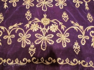 Ottoman Bindalli Dress wonderful violet colours and gold and tread excellent condition all orginal Circa 1880                 