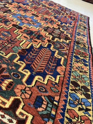 Old Bahktiari rug Spectacular colors, nice condition, no stain drama, no repair, professional wash, and the rug located Istanbul TURKİYE , if you have a question please contact with me at mail  ...