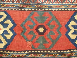 Caucasian  cradle Kilim and embroidery panel big all Natural colours  
                    