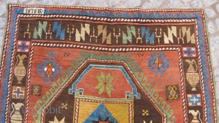 Caucasian Kasak wonderful colors and very good condition  it has some repaired but now fineshed 10% and rug size is 2,55 x 1,58 cm Since 1880      
