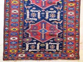 Caucasian Shirvan Karakashly wonderful colors and very good condition all original Circa 1910                    