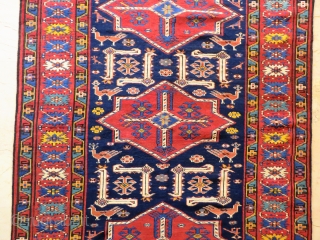 Caucasian Shirvan Karakashly wonderful colors and very good condition all original Circa 1910                    