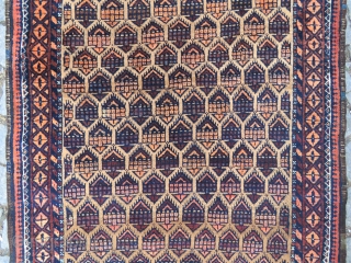 Antique Baluch rug wonderful colors and excellent condition all original size :1,23x0,83cm  Circa 1900-1910                  