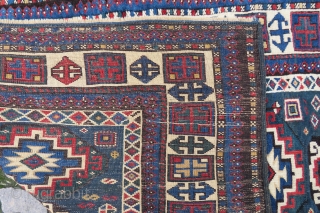 Caucassian kuba aria rug wonderful colors and excellent condition all original size 1,44x1,04 cm Circa 1900                 