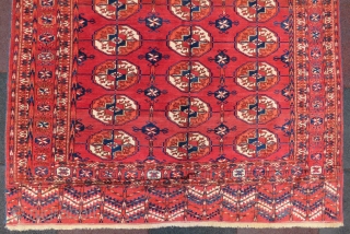 Antique Turkoman rug wonderful colors and excellent condition all original size 2,20x1,55 cm (61''x 86'' inches ) Circa 1900              