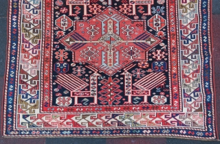 Antique Caucassian Akhistafa Rug wonderful colors and very nice condition all original size 3,25x1,35 cm ( 128'' x 53'' inches ) Circa 1880-1890          