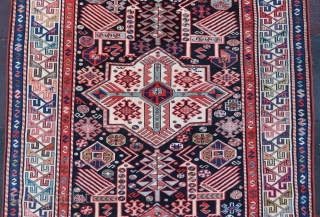 Antique Caucassian Akhistafa Rug wonderful colors and very nice condition all original size 3,25x1,35 cm ( 128'' x 53'' inches ) Circa 1880-1890          