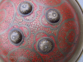 Antique Qajar Shield late 19 C.
size 36 X 36 cm                       