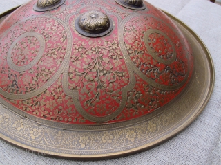 Antique Qajar Shield late 19 C.
size 36 X 36 cm                       